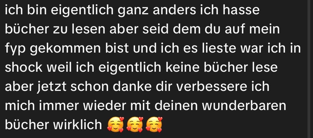 Nachricht einer neuen Leserin